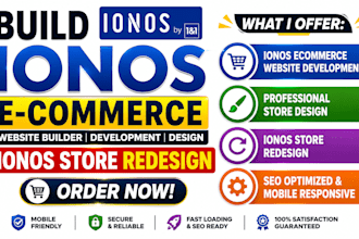 build ionos ecommerce website builder development design ionos store redesign