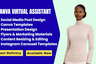 be your canva virtual assistant for designs, branding and content creation