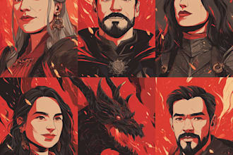 draw your dnd group party illustration