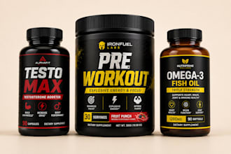 design premium fitness supplement labels