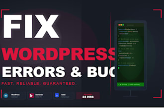 fix wordpress errors, elementor bugs, and css layout issues