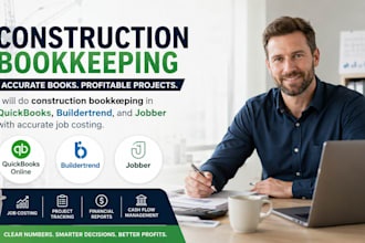 do construction bookkeeping in quickbooks, buildertrend,jobber with job costing