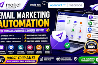 setup mailjet email marketing automation for opencart webnode ecommerce websites