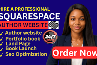 build squarespace website, author website, SEO and portfolio site