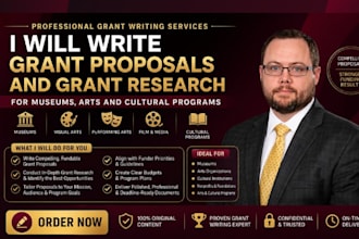 write grant proposals and grant research for museums arts and cultural programs