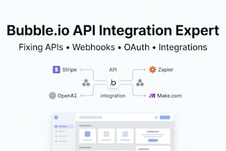 connect external apis and fix bubble io backend workflows, stripe openai zapier