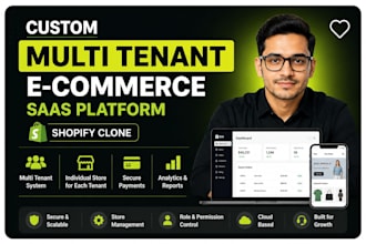 build a custom multi tenant e commerce saas platform shopify clone