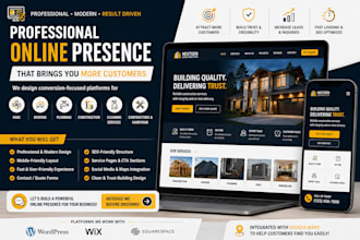 design a contractor, construction, plumbing, hvac, roofing website
