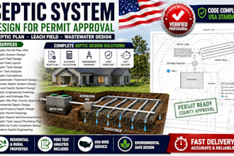 septic permit plan USA leach field septic design wastewater drainage