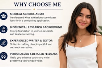 edit your medical school personal statement and secondaries