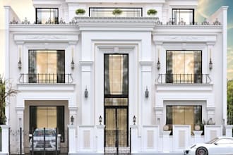 design neo classical house facade and elevation drawing exterior design
