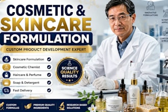 create cosmetic skincare and product formulations