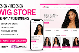 design shopify woocommerce wig store update fix issues edit website code