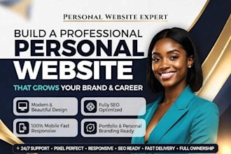 professional personal website or branding site and bubble io