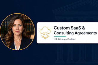 draft a custom coaching, consulting, crypto, or saas agreement as a US attorney