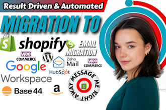migrate wordpress, wix, shopify, google workspace, base44, aws email migration