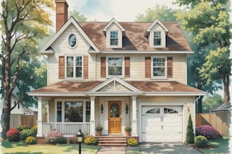 turn your home into watercolor painting