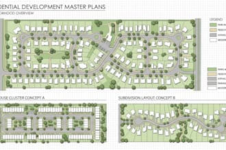 create detailed property site and exterior layouts