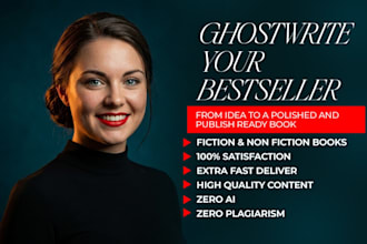 be your book writer ebook writer and ghostwriter for fiction and nonfiction book