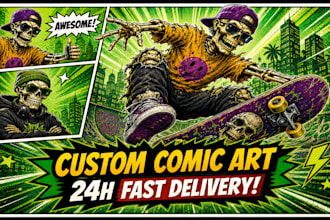 draw amazing comic illustration