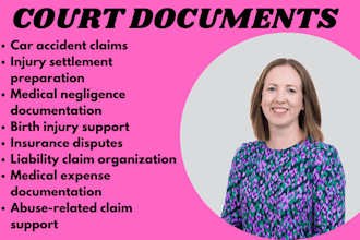 manage personal injury cases involving car accidents, birth injuries, and abuse