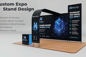 design custom exhibition stand and expo booth