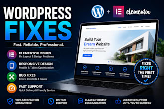 fix wordpress elementor issues and bugs