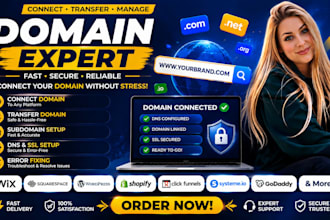 connect domain to your website, or transfer domain