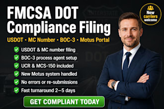 handle usdot mc number boc3 fmcsa motus compliance