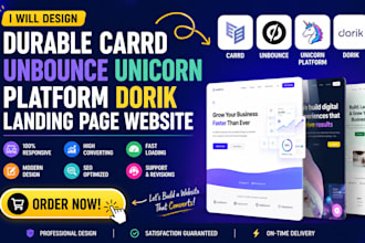 design durable carrd unbounce unicorn platform dorik  landing page website