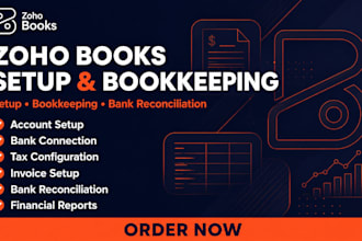 setup zoho books do bookeeping and bank reconcilation for your business