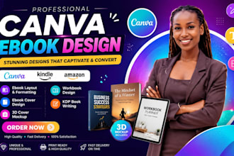 design a professional canva ebook, workbook, lead magnet, PDF