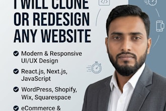 clone website or redesign website professionally