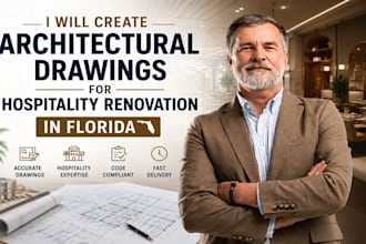 create architectural drawings for hospitality renovation in florida