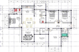 design 2d floor plan, site plan, landscape plan, blueprint, garage plan