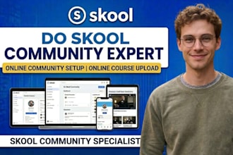 do skool online community setup skool online course upload skool credit repair
