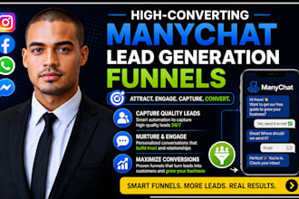 manychat lead generation funnel chatbot automation setup