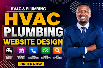 design hvac, plumbing, electrician website in wordpress