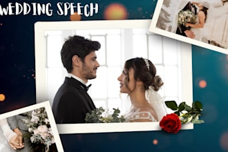 write a witty, memorable wedding speech that gets laughs and standing ovations