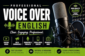record a professional english voice over