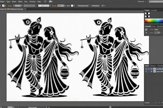 redraw sketch to business logo vector tracing illustration on adobe illustrator