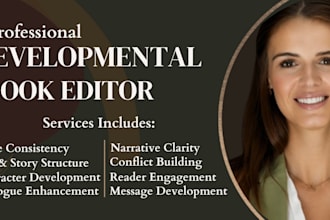 provide expert developmental editing for your novel or ebook