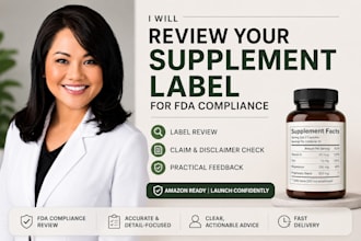review your supplement label for fda compliance