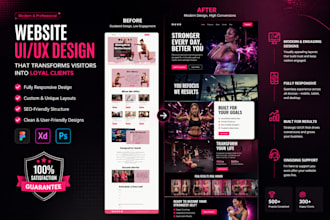 ecommerce UI UX design, shopify website UI UX design or landing page in figma