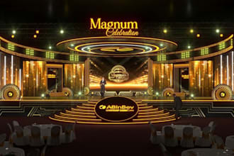 create realistic 3d theater, concert and stage design renders