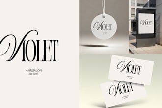 design an elegant and classy logo for your brand within 24 hrs