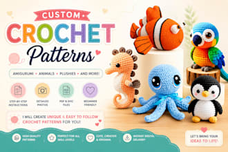 create custom crochet amigurumi patterns and PDF tutorials