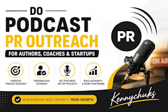 do podcast PR outreach for authors coaches and startups