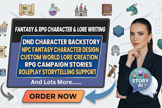 write dnd backstory npc fantasy character custom lore campaign roleplay story