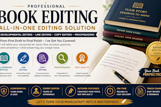 do book editing, developmental editing and proofreading